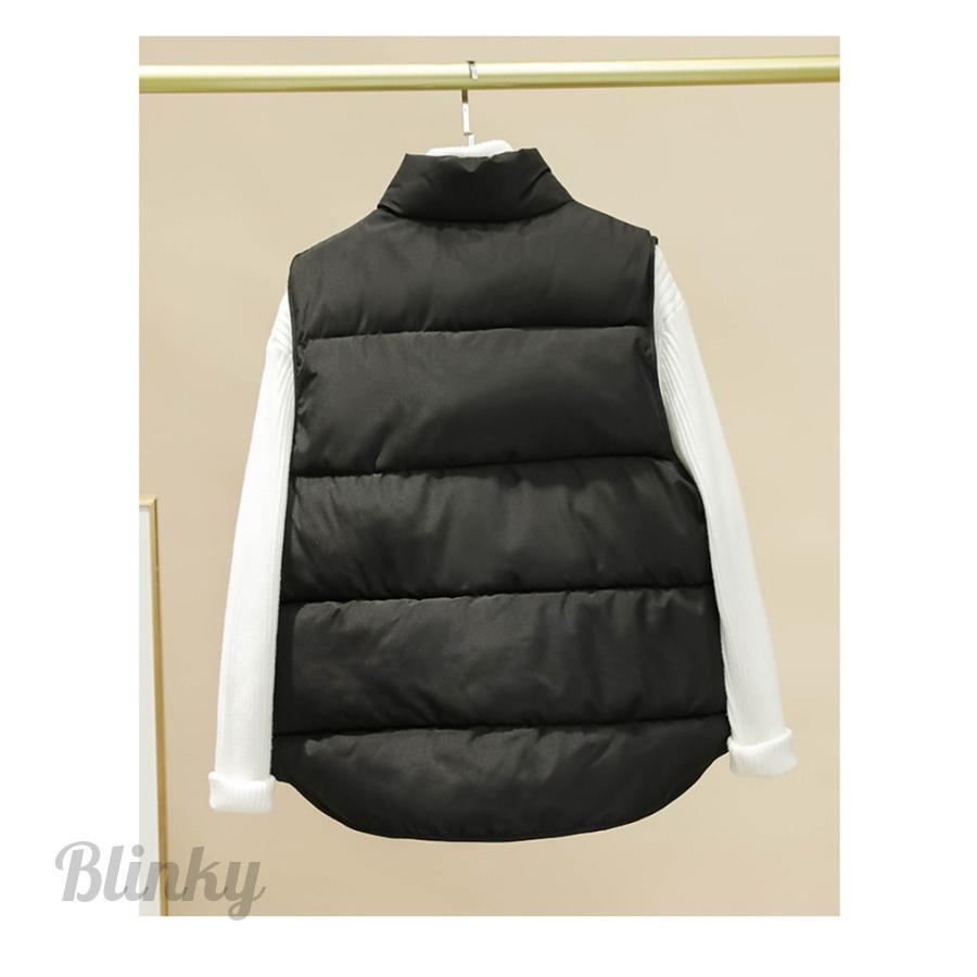 中綿ベスト レディース ダウンベスト ベスト 防寒ベスト ハイネック