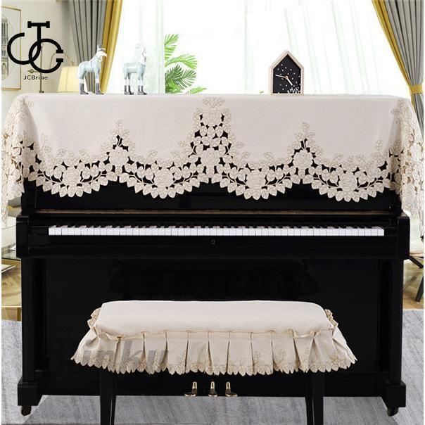 ピアノカバー 椅子カバー アップライト 2点セット ハーフ レース 高級