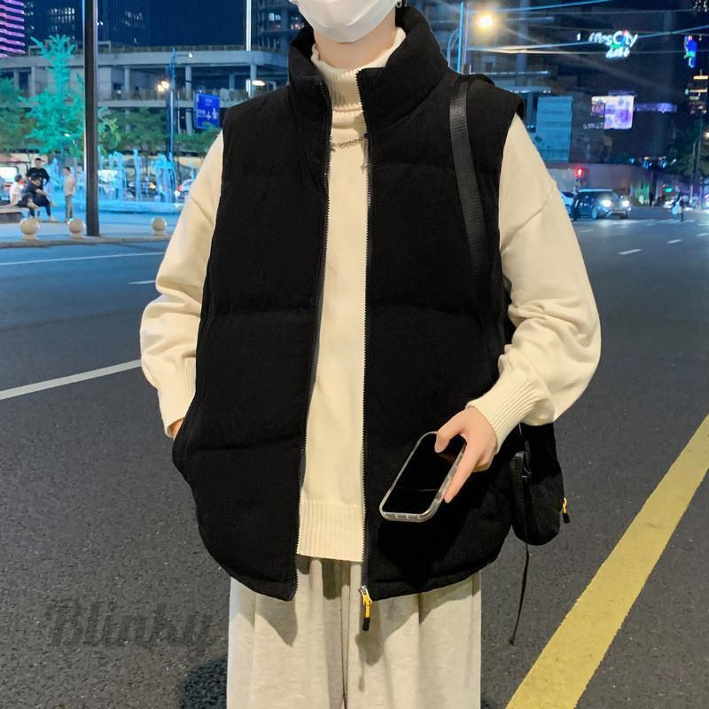 中綿ベスト メンズ ダウンベスト ベスト 防寒ベスト トップス ジップ