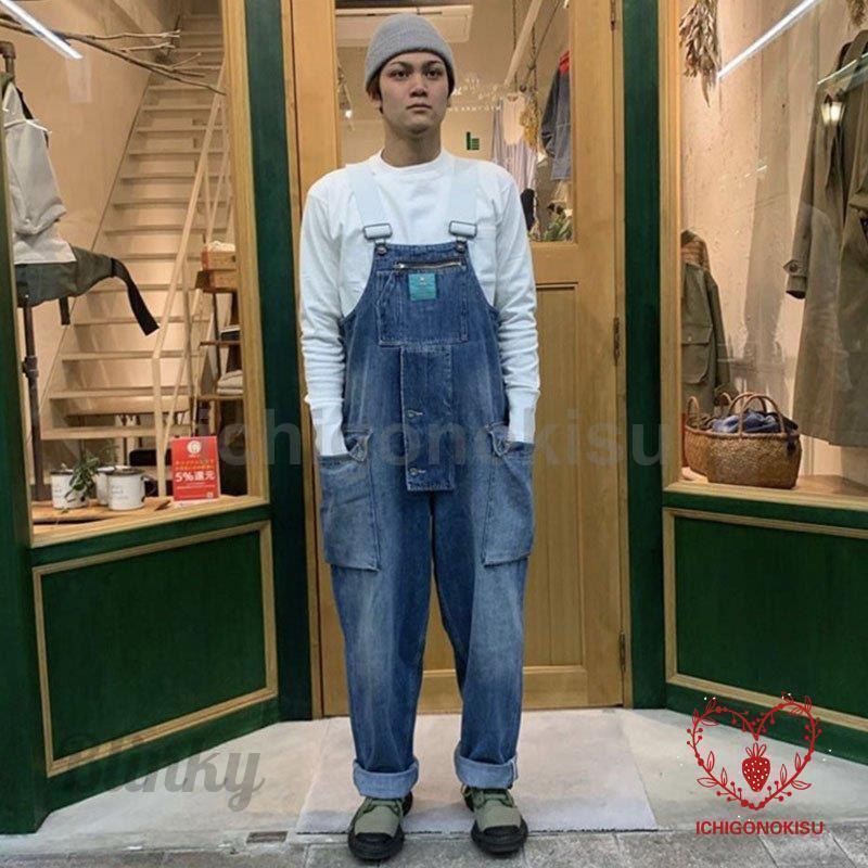 デニム サロペット オーバーオール メンズ カラーブロック ジーンズ 厚手 パンツ 作業服 マルチポケット ゆったり 作業ズボン 大きいサイズ ワークマン 作業着 デニム サロペット オーバーオール メンズ カラーブロック ジーンズ