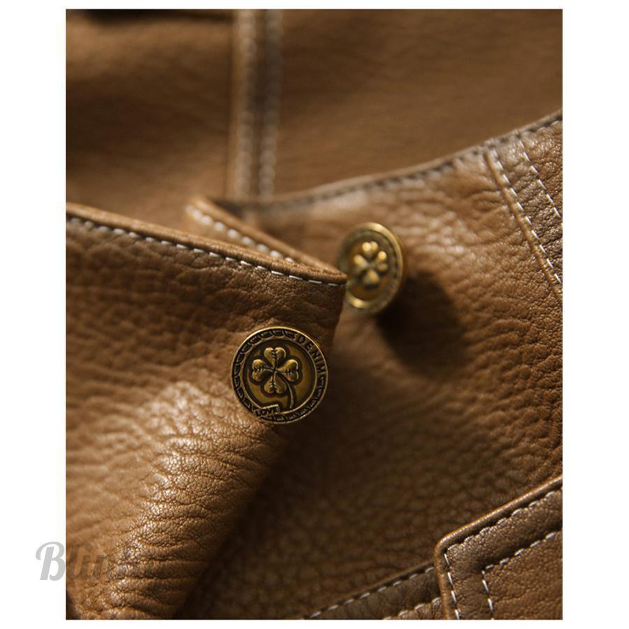 レザージャケット ライダース シングルライダース ジップアップ