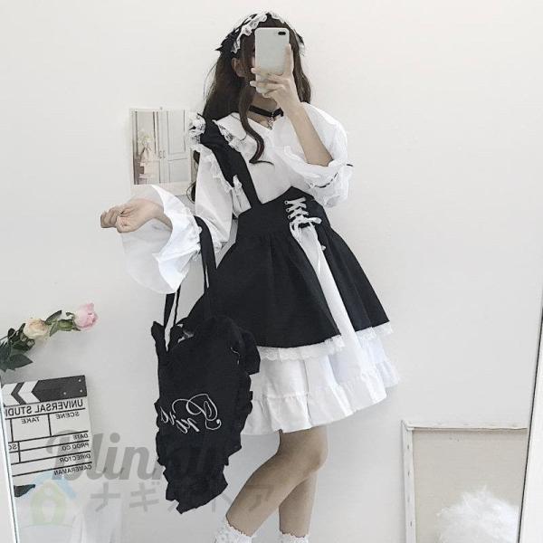 ロリィタ メイド 服 S?2XL コスプレ 可愛い ゴスロリ ゴシック