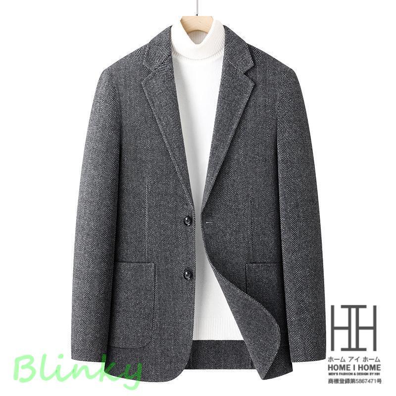 45R ウールジャケット　グレー　圧縮ウール　ヘリンボーン　アウター　2 6053-2503]Caledoor(カレドアー) Beaver Herringbone Reversible Coat
