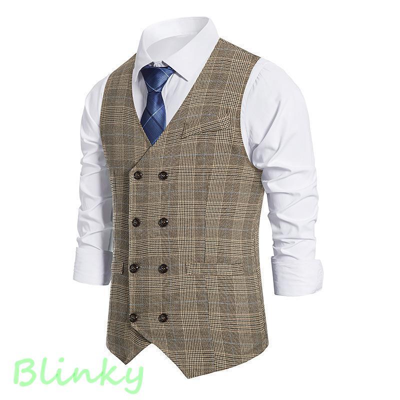 raterate　美品formo フォルモ　チェックベスト　ジレ ジレ ベスト メンズ オッドベスト ダブルボタン チェック柄