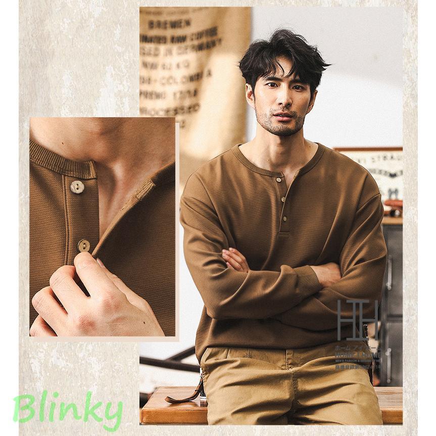 T.T. ヘンリーネックシャツ チャコール　サイズ15 ヘンリーネック Tシャツ ヘンリーネックtシャツ メンズ 長袖
