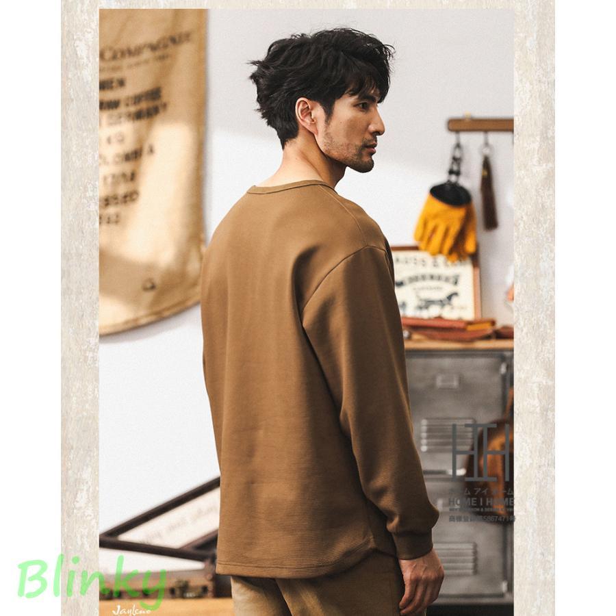 ヘンリーネック Tシャツ ヘンリーネックtシャツ メンズ 長袖