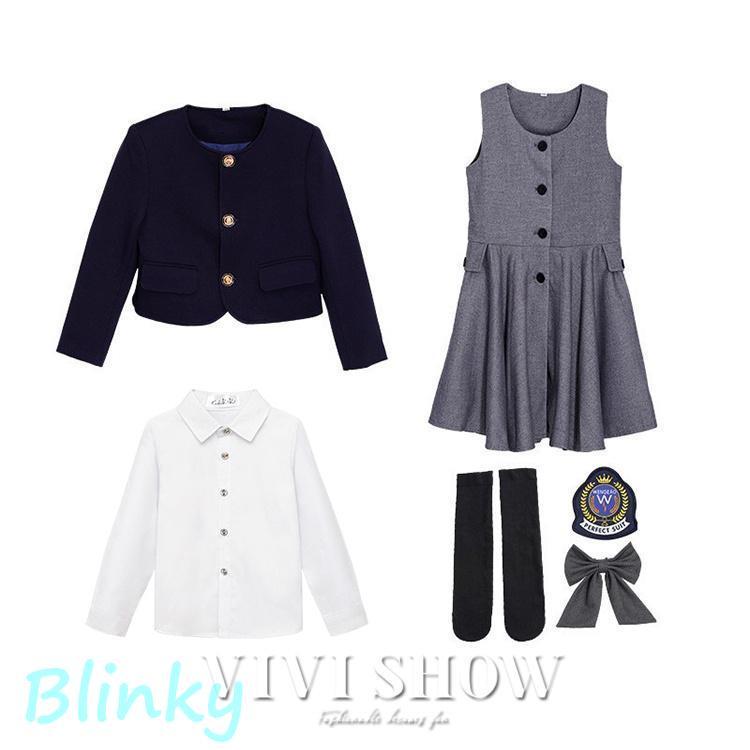 キッズ スーツ 女の子 男の子 子供スーツ 制服 セットアップ  5点セット 小学生 ジュニアスーツ お受験 発表会 卒園式 小学校 卒業式の画像