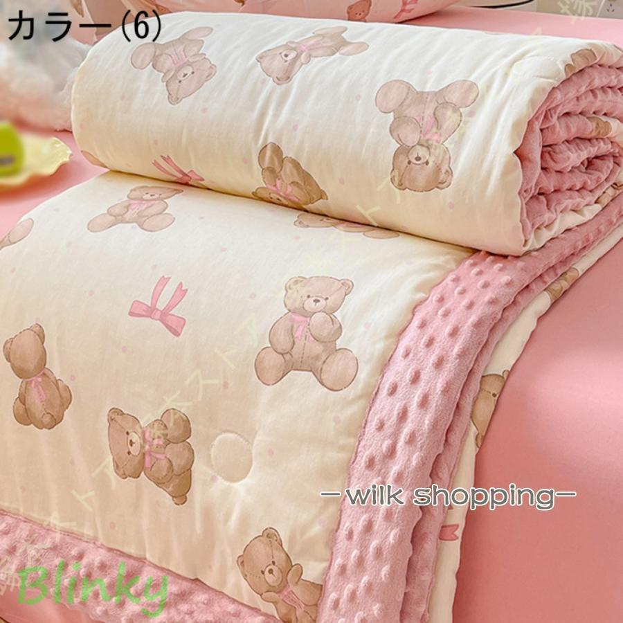 子供用 夏布団 綿 掛け布団 ガーゼケット 夏用 チェック柄 軽量 通気
