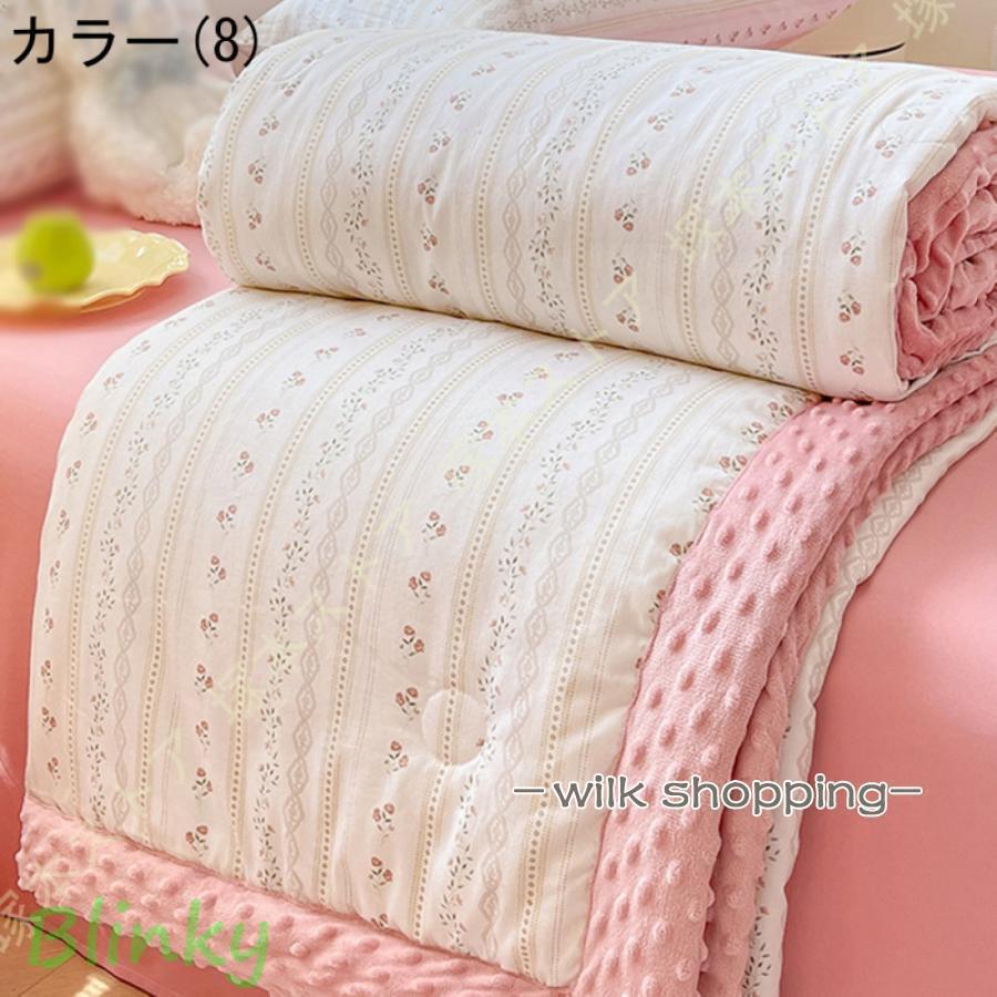 子供用 夏布団 綿 掛け布団 ガーゼケット 夏用 チェック柄 軽量 通気