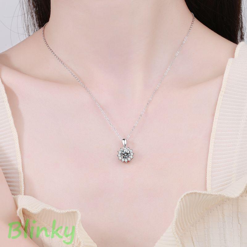 モアサナイト1ct シルバー925 ネックレス プラチナ仕上げ 一粒 