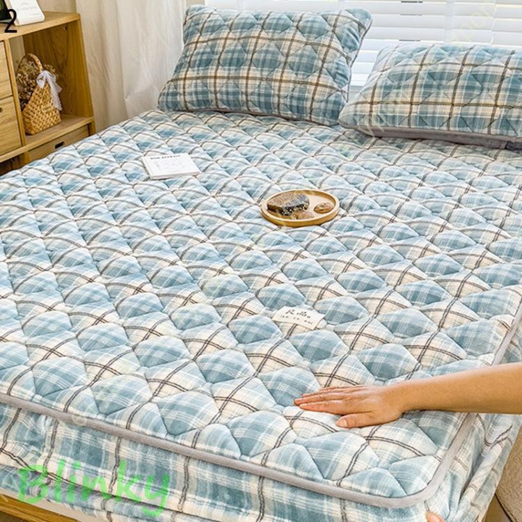 フランネル パッドシーツ ボアフリース 春 冬用 敷き毛布 セミダブル 春夏秋冬 柔らかな肌触り 毛玉なし しきぱっと 水洗いキルト 軽量 薄い手 中わた 防ダニ_2