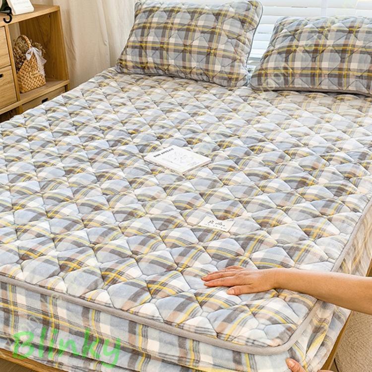 フランネル パッドシーツ ボアフリース 春 冬用 敷き毛布 セミダブル 春夏秋冬 柔らかな肌触り 毛玉なし しきぱっと 水洗いキルト 軽量 薄い手 中わた 防ダニ_3
