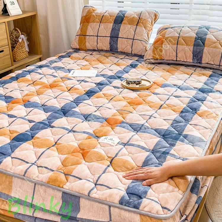 フランネル パッドシーツ ボアフリース 春 冬用 敷き毛布 セミダブル 春夏秋冬 柔らかな肌触り 毛玉なし しきぱっと 水洗いキルト 軽量 薄い手 中わた 防ダニ_4