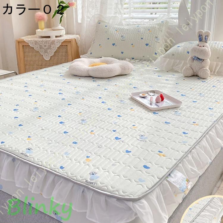 敷きパッド ベッドスカート 寝具カバーセット 冷感シーツ レース