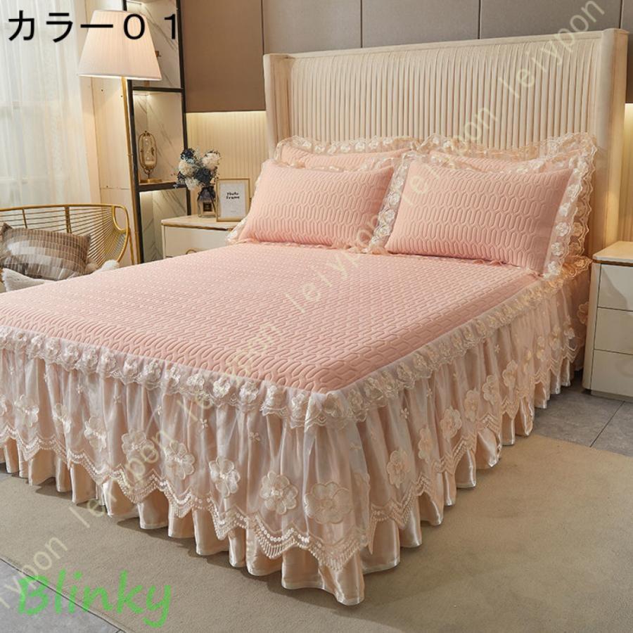 パッド一体型ベッドスカート クラシック ホテル仕様 ベッドスシーツ