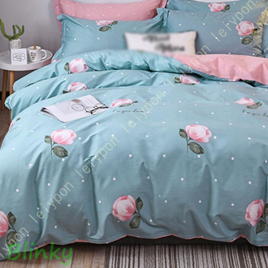 掛け布団カバー 6点セット フローラル花柄 海外クイーンサイズ GreyPink 花柄 布団カバー 掛け布団カバー 綿 洋式・和式兼用 ふとんカバー