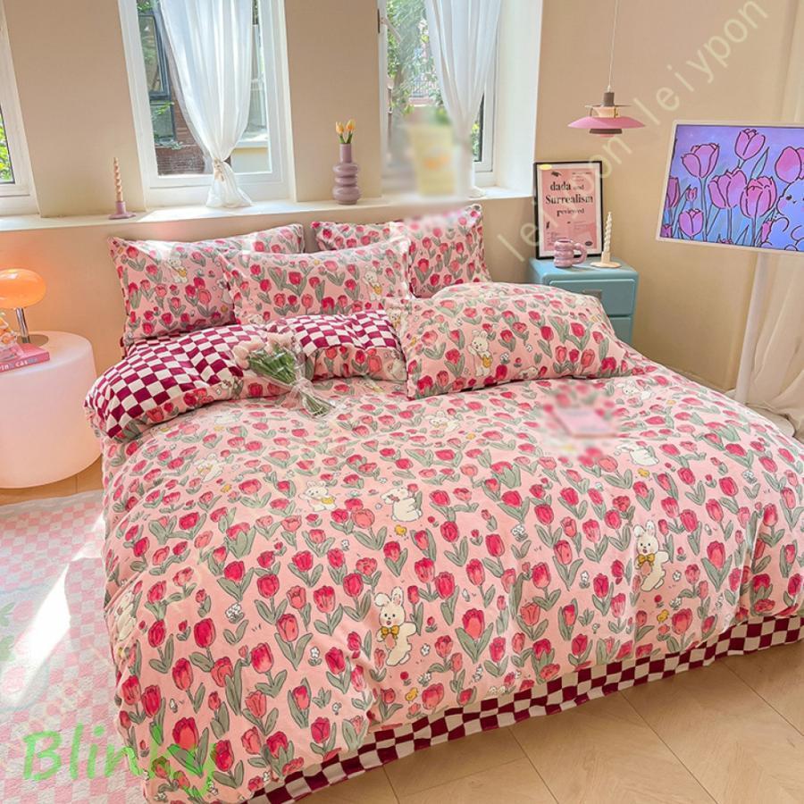 フランネル 寝具カバーセット 毛布いらず 布団カバー 3点/4点セット