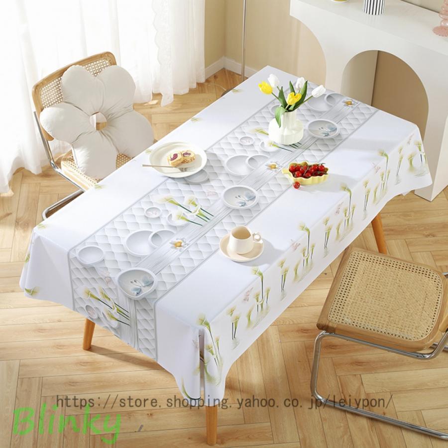 テーブルクロス ビニール PVC製 長方形 チェック柄 テーブルくろす 撥