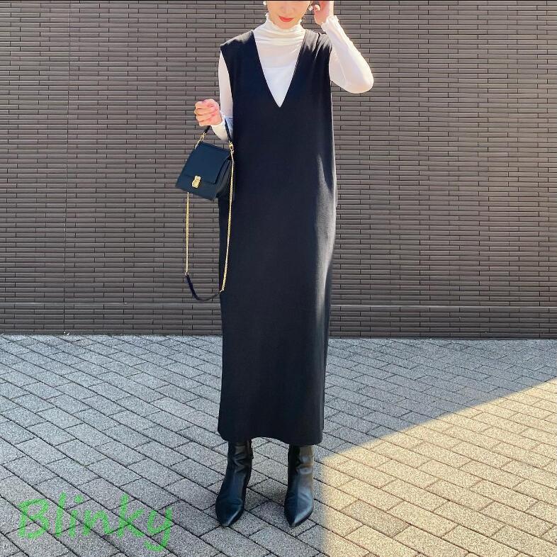 ワンピース ノースリーブ ロングワンピース マキシ丈ワンピース 無地