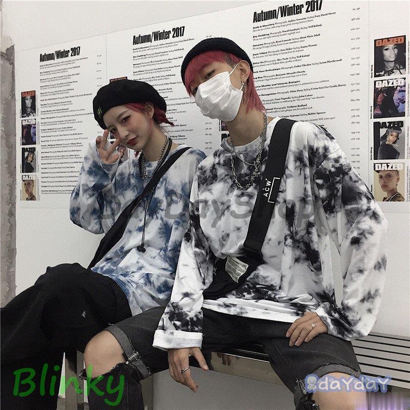 タイダイ Tシャツ メンズ レディース 長袖 ロング丈 トップス BF風 