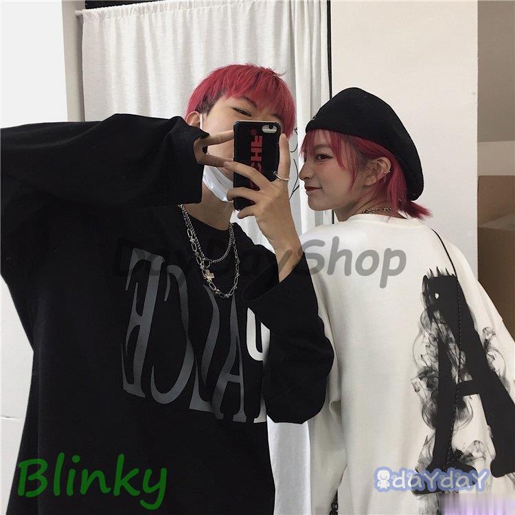Tシャツ トップス 長袖 ストリート風 ダーク系 ファッション