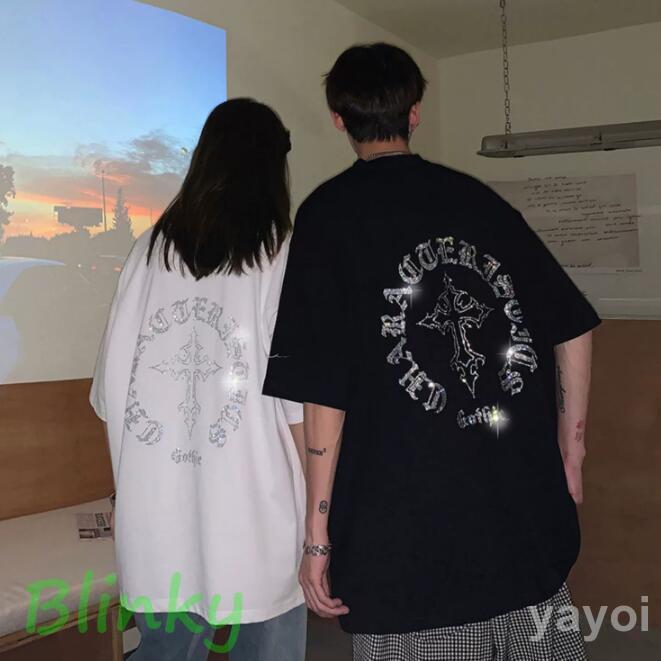 Tシャツ メンズ ストリートファッション 大きいサイズ ビッグ 半袖 b系