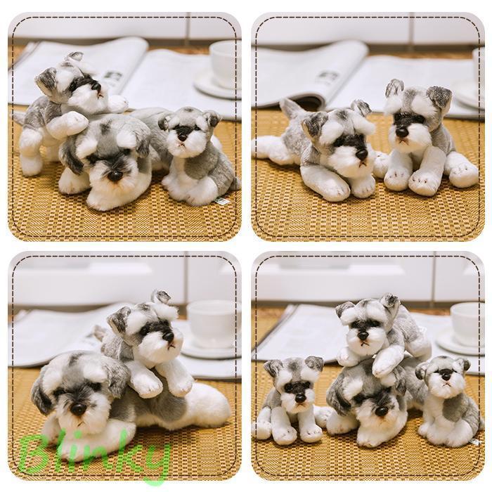 シュナウザー ぬいぐるみ 雑貨 大量セット ぬいぐるみ シュナウザー犬 リアル犬 動物 可愛い おもちゃ かわいい