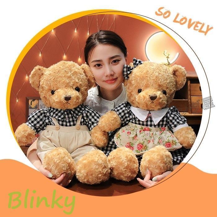 ぬいぐるみ くま クマ カップル 田園風 テディベア熊 癒しグッズ