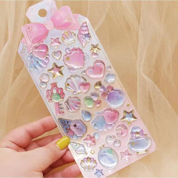 おすそ分け　ぷっくりシール　シール　ステッカー　シール帳　シール交換　先生 MY mama ぷっくり ラメ入り シール リトルフレンズ 全4種 □ 交換