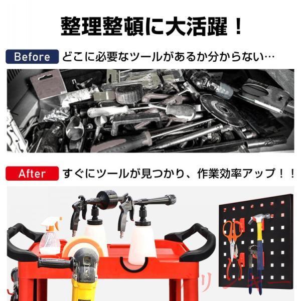 ツールワゴン キャスター付き 工具収納 スチール製 多機能 3段 作業 