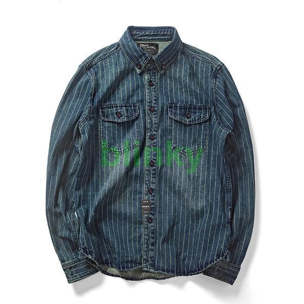 デニムシャツ メンズ デニム ウエスタンシャツ 長袖 カジュアル
