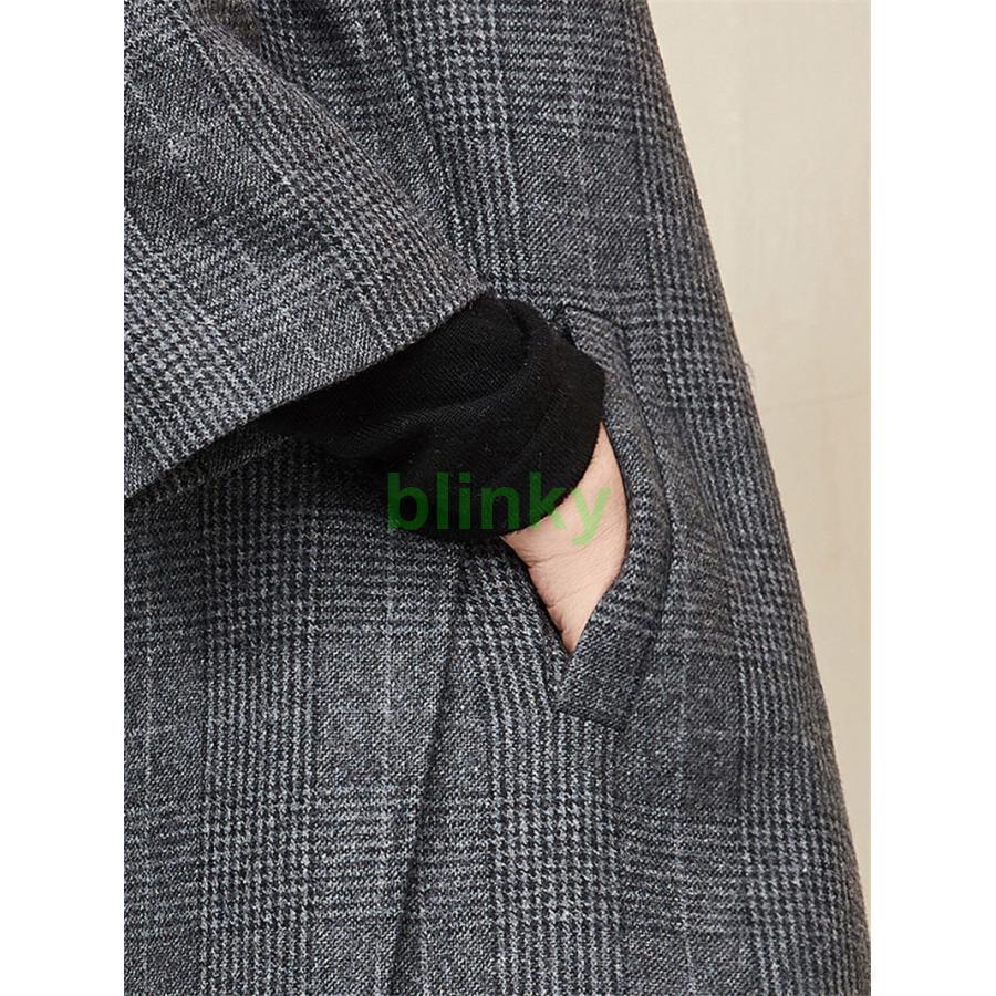 スーツセット レディース パンツセット 事務服 チェック柄 ワイド
