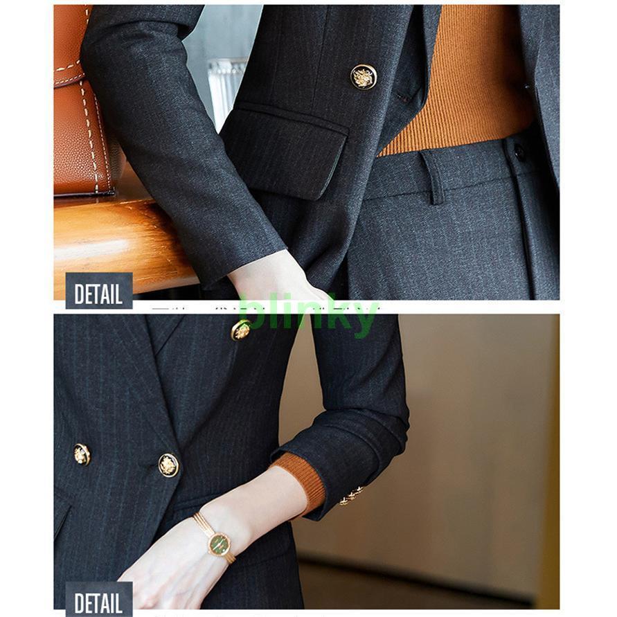 ミニー ちゃん♡　現行タグICB パンツスーツ　セットアップ　ストライプ HAS スーツ 通販スーツ レディース セットアップ 2点セット