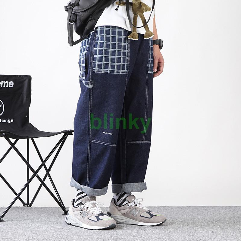 デニムパンツ メンズ ワイドパンツ ジーンズ ストライプ レディース