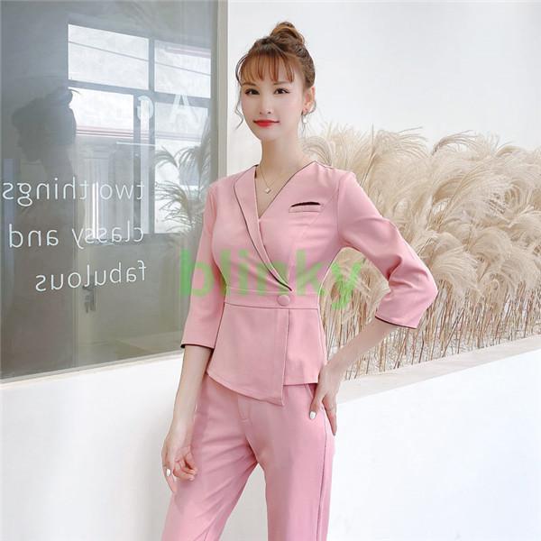 エステティック エステユニフォーム 上下セット パンツ レディース 七