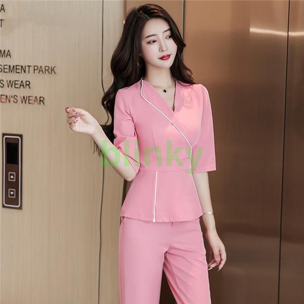 エステティック エステユニフォーム サロンウェア レディース 七分袖