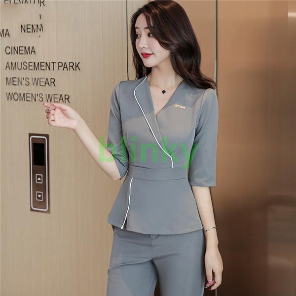 エステティック エステユニフォーム サロンウェア レディース 七分袖