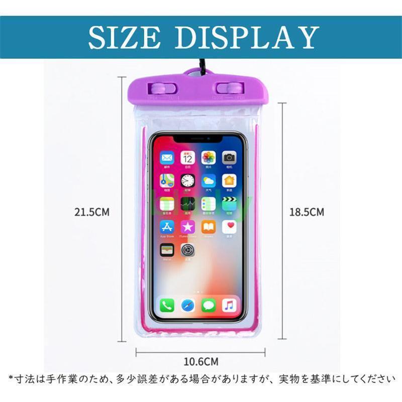 防水ケース iphone スマホ IPX8 防水 タッチ操作 全機種対応 指紋/Face ID認証 水中撮影 海水浴 お風呂 気密性抜群 水泳｜blinky｜11