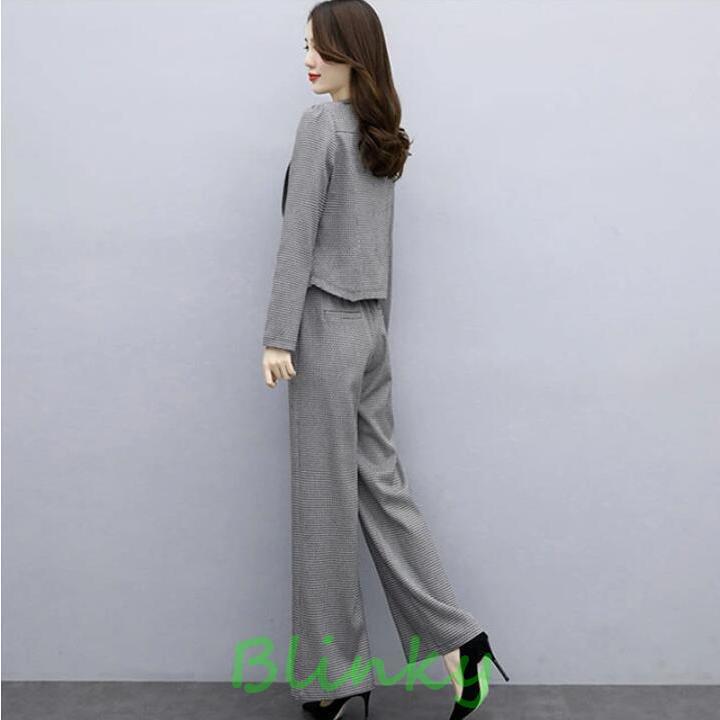 セットアップ レディース パンツスーツ ワイドパンツ パンツドレス