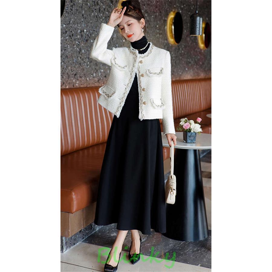 ツイードセットアップ スーツジャケット ロングスカートセットアップ