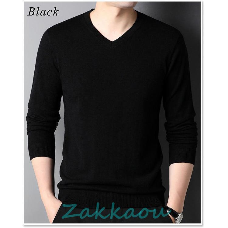 【テーラーメイド】Vネックセーター　Oサイズ　LLサイズ　ブラック　メンズ 2024新品発売」 セーター メンズ Vネック ウール100%ニット