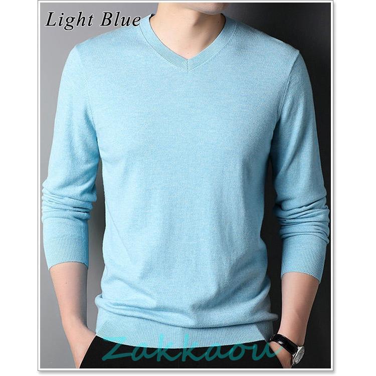 新品正規品【ROUGH&SWELL/XL】ウール100%ニットセーターVネック 2024新品発売」 セーター メンズ Vネック ウール100%ニット ブランド