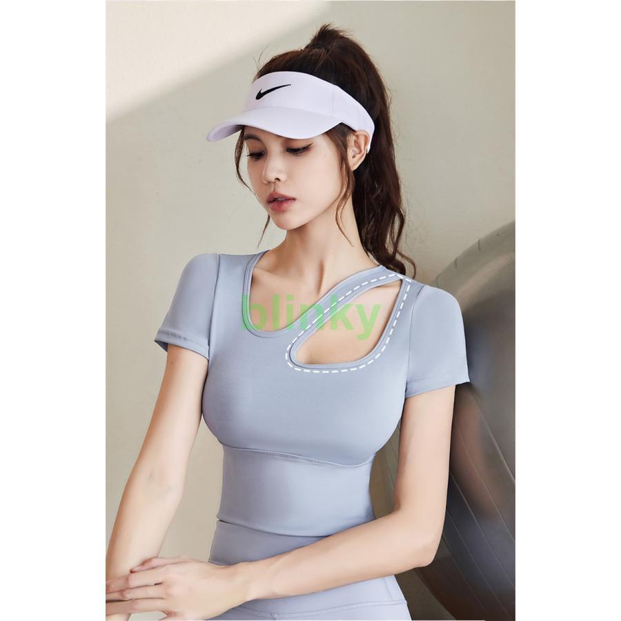 ヨガウェア 上下セット レディース セットアップ ヨガパンツ パッド