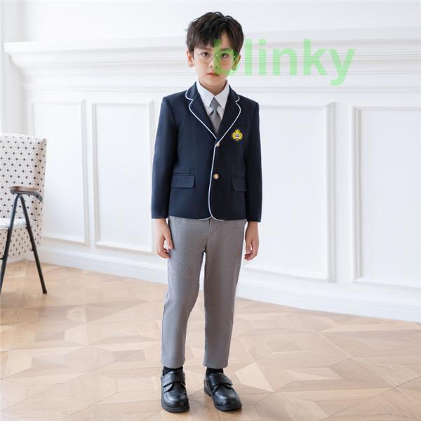 スーツ 子供 女の子 6点セット 入学式 卒業式 シャツ 蝶ネクタイ 靴下 ワンピース 女子 小学生 中学生 スクール 制服 無地 上品の画像