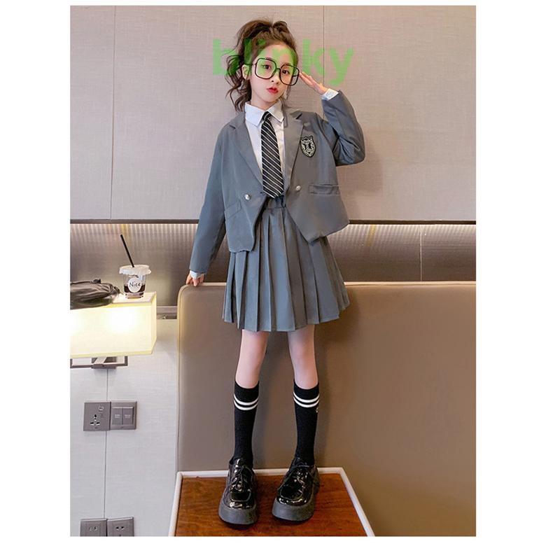 スーツ 子供 女の子 4点セット 入学式 卒業式 発表会 女子 小学生 中学生 スクール 制服 チェック柄 上品 | ブランド登録なし | 12