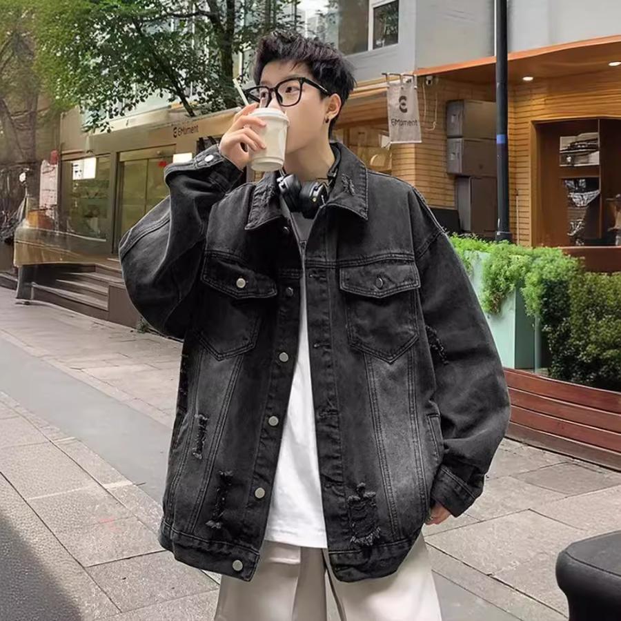 デニム メンズ Gジャン ジージャン アウター ブルゾン ウォッシュ加工 