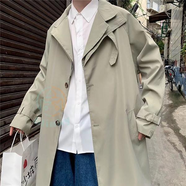 ステンカラーコート メンズ ロングコート スプリングコート