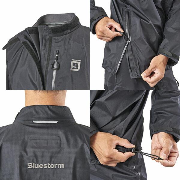 BLUESTORM ブルーストーム フィッシングウェア レインジャケット ポンティアス オフショアプルオーバー ラヴァブラック BSJ-OFJ1 高階救命器具 BLUBSJOFJ1LBL_1