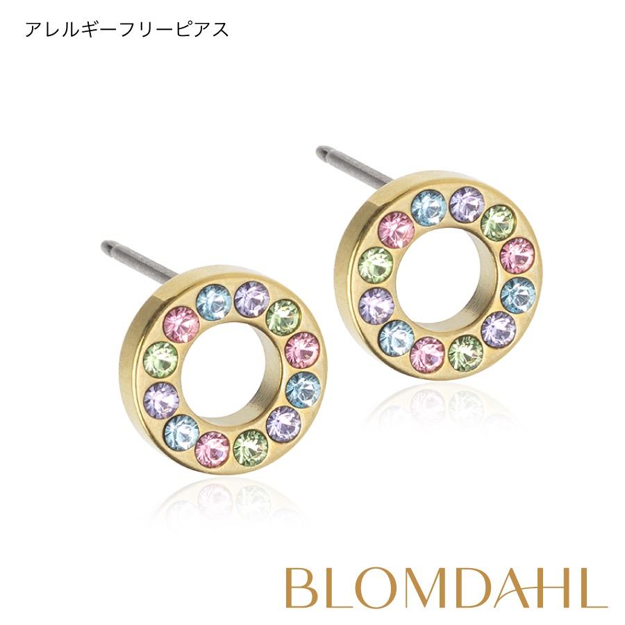 ピアス アレルギー対応 純チタン ゴールド 8mm ブリリアンスパックハロー ライトファンタジー 15-13190-98 | 