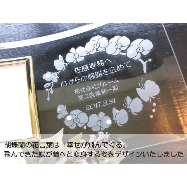 退職記念 名入れ フォトフレーム メッセージ 定年退職 結婚退職 寿退社 昇格祝い 栄転祝い 独立祝い 退社 人気 おしゃれ 胡蝶蘭 Tkp01 ガラスのギフトbloomヤフー店 通販 Yahoo ショッピング
